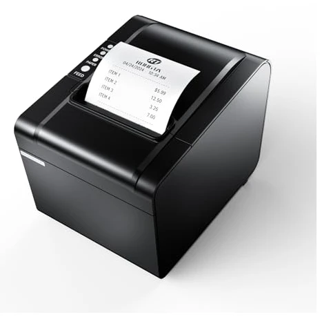 Thermal receipt printer printing an order ticket